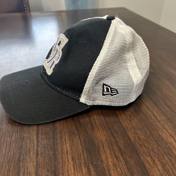 Colorado Rockies Hat New Era 9Forty Baseball Cap Snapback Black FrontTrucker MLB - Picture 4 of 7